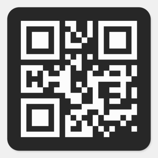 I NY — QR-code omgekeerd Vierkante Sticker (Voorkant)