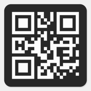 I NY — QR-code omgekeerd Vierkante Sticker