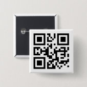 I ❤ NY — QR-code Vierkante Button 5,1 Cm (Voorkant /achterkant)