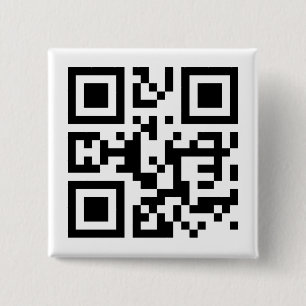 I ❤ NY — QR-code Vierkante Button 5,1 Cm
