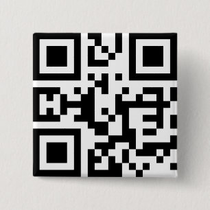 I ❤ NY — QR-code Vierkante Button 5,1 Cm
