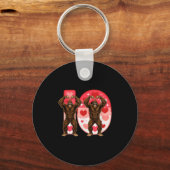 I-o Couples Matching Funny Bigfoot In Midwestern V Sleutelhanger (Voorkant)