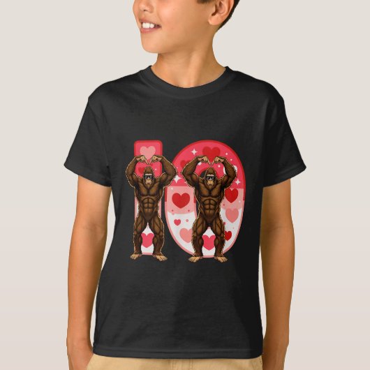 I-o Couples Matching Funny Bigfoot In Midwestern V T-shirt (Voorkant)
