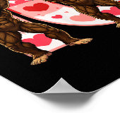 I-o Koppels Overeenkomende Grappige Bigfoot In Mid Poster (Hoek)