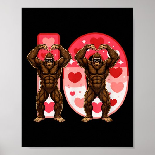 I-o Koppels Overeenkomende Grappige Bigfoot In Mid Poster (Voorkant)