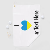 I (Oekraïens vlaggenschip) Jouw tekst Golfhanddoek (Insitu)