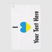 I (Oekraïens vlaggenschip) Jouw tekst Golfhanddoek (Voorkant)