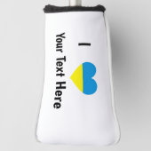 I (Oekraïens vlaggenschip) Jouw tekst Golfheadcover (Draai 90)