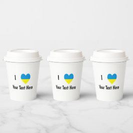 I (Oekraïens vlaggenschip) Jouw tekst Papieren Bekers