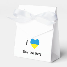 I (Oekraïense vlag hart) Uw gepersonaliseerde teks Bedankdoosjes