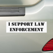 I Ondersteuning van rechtshandhaving Bumpersticker (Op auto)