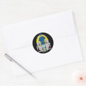 I Ondersteuning van rechtshandhaving Ronde Sticker (Envelop)
