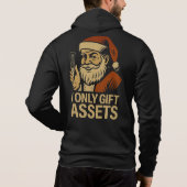 I Only Gift Assets™ Crypto Blockchain Kerstman Hoodie (Achterkant)