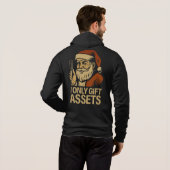 I Only Gift Assets™ Crypto Blockchain Kerstman Hoodie (Achterkant volledig)