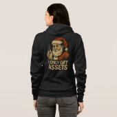 I Only Gift Assets™ Crypto Blockchain Kerstman Hoodie (Achterkant volledig)