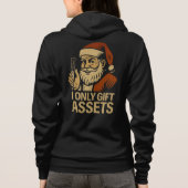I Only Gift Assets™ Crypto Blockchain Kerstman Hoodie (Achterkant)