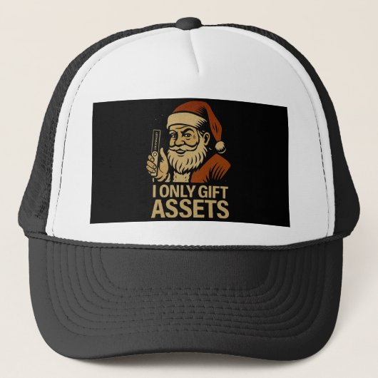 I Only Gift Assets™ Crypto Holiday Drop Web3 Gift Trucker Pet (Voorkant)
