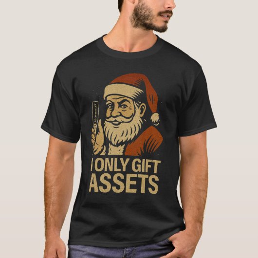 I Only Gift Assets™ Crypto Kerstman Web3 Vakantie  T-shirt (Voorkant)