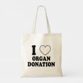I {ONTBREKEND HART} ORGAANDONATIE TOTE BAG (Achterkant)