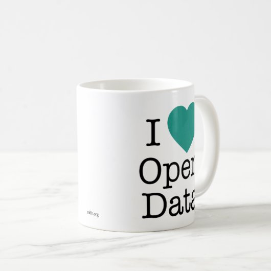 I Open Data-Mok hart Koffiemok (Voorkant rechts)