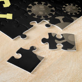  I overleefde COVID-19 2020-cirkel Legpuzzel (Zijkant)