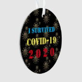  I overleefde COVID-19 2020 Ornament (voorkant)