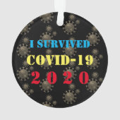  I overleefde COVID-19 2020 Ornament (achterkant)