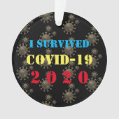 I overleefde COVID-19 2020 Ornament (voorkant)