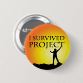 I OVERLEVEN PROJECT RONDE BUTTON 5,7 CM (Voorkant /achterkant)
