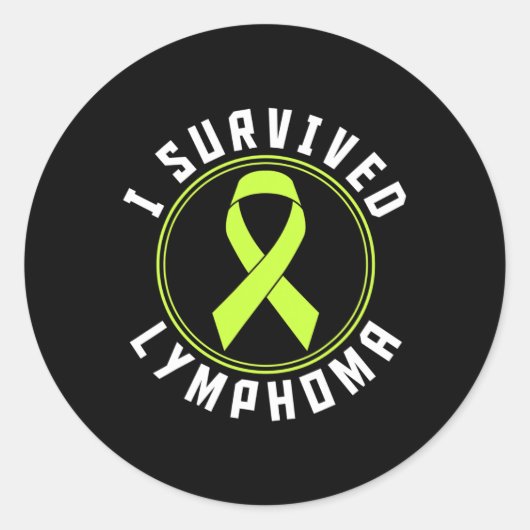 I Overlevende Lymfoom Bewustheid Ronde Sticker (Voorkant)