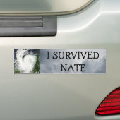 I OVERLEVENDE Nate HURRICANE BUMPERSTICKER (Op auto)