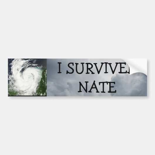 I OVERLEVENDE Nate HURRICANE BUMPERSTICKER (Voorkant)