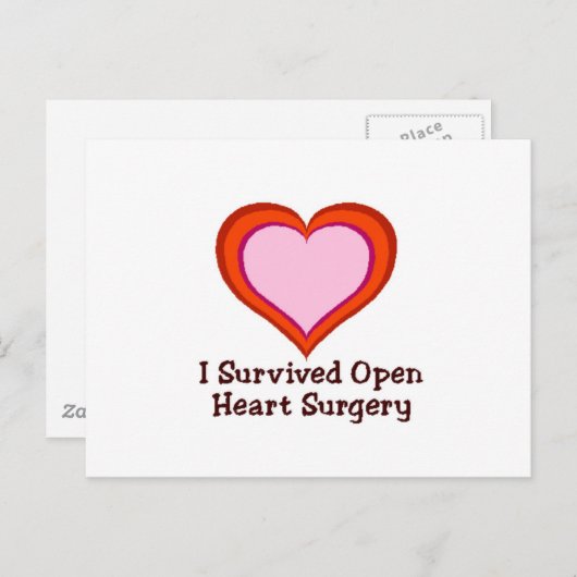 I Overlevende open hartchirurgie Briefkaart (Voorkant / Achterkant)