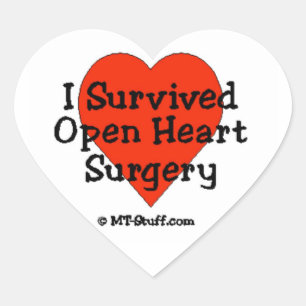 I Overlevende open hartchirurgie Hart Sticker