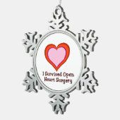 I Overlevende open hartchirurgie Tin Sneeuwvlok Ornament (Rechts)