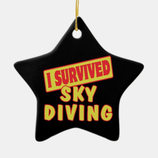 I OVERVIERDE SKYDIVING KERAMISCH ORNAMENT (Voorkant)
