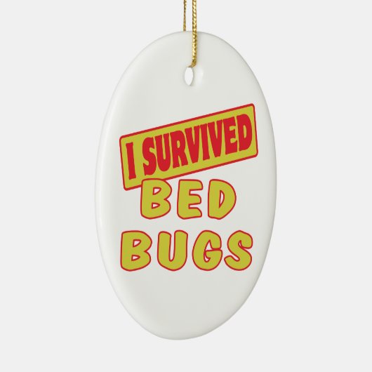 I OVERVIVED BED BUGS KERAMISCH ORNAMENT (Rechts)