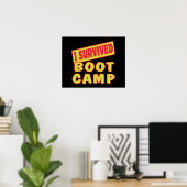 I OVERVIVED BOOT CAMP POSTER (Thuiskantoor)