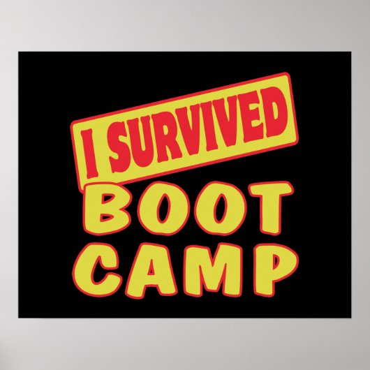 I OVERVIVED BOOT CAMP POSTER (Voorkant)