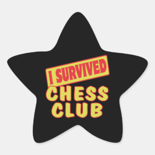 I OVERVIVED CHESS CLUB STER STICKER
