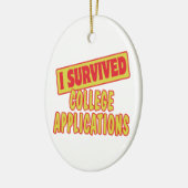 I OVERVIVED COLLEGE TOEPASSINGEN KERAMISCH ORNAMENT (Links)