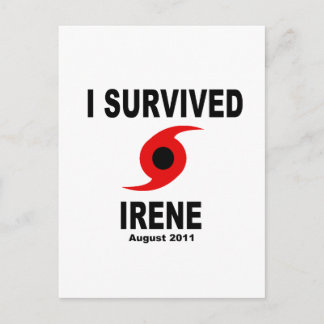 I OVERVIVED IRENE, augustus 2011 Briefkaart