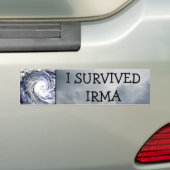 I OVERVIVED IRMA HURRICANE BUMPERSTICKER (Op auto)