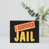 I OVERVIVED JAIL BRIEFKAART (Staand voorkant)