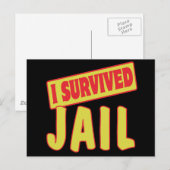 I OVERVIVED JAIL BRIEFKAART (Voorkant / Achterkant)