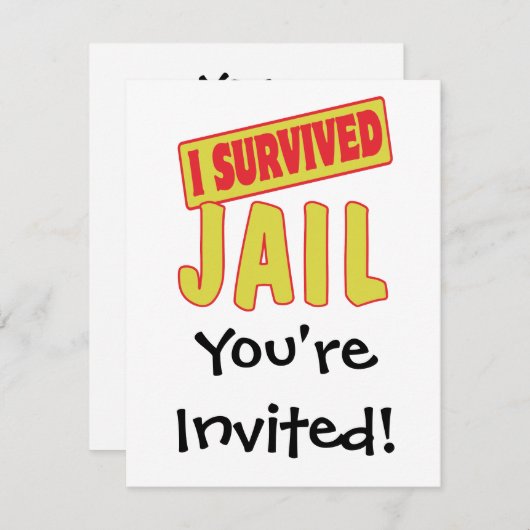 I OVERVIVED JAIL KAART (Voorkant / Achterkant)