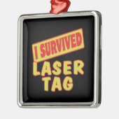 I OVERVIVED LASER LABEL METALEN ORNAMENT (Links)