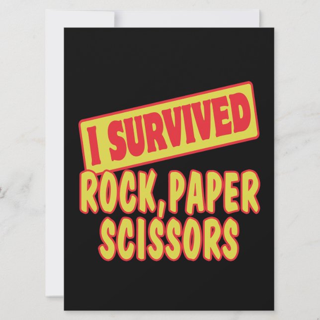 I OVERVIVED ROCK PAPER SCISSORS (Voorkant)