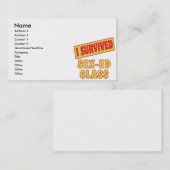 I OVERVIVED SEX-ED KLASSE VISITEKAARTJE (Voorkant / Achterkant)