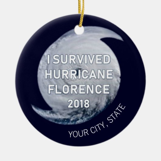 I OVERVIVENDE HURRICANE FLORENCE | Stad Keramisch Ornament (Voorkant)